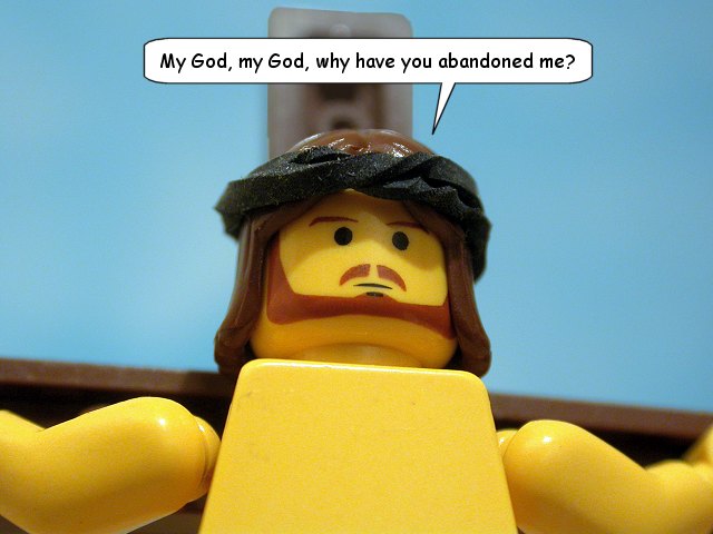 Jesus Plastic-Brick Christ on a Cross!